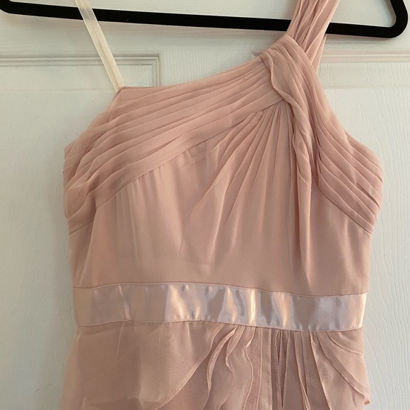 Adriana Papell One Shoulder Ruffled Chiffon Formal Gown - Picture 2 of 8